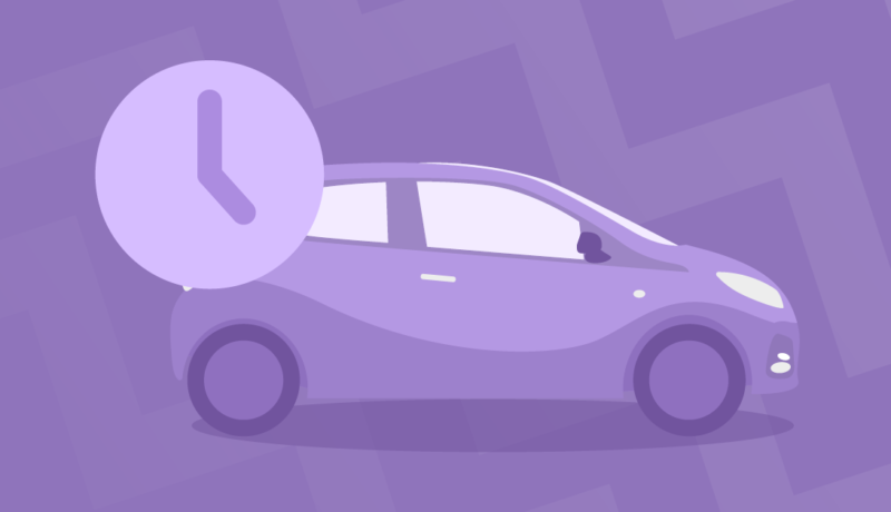 purple car temporary car insurance