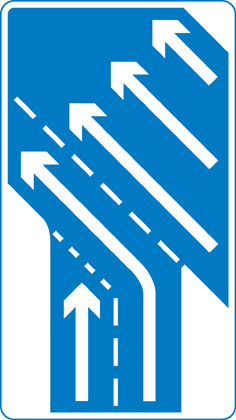 Information sign: Traffic joining right hand slip road