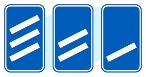 leaving the motorway road sign