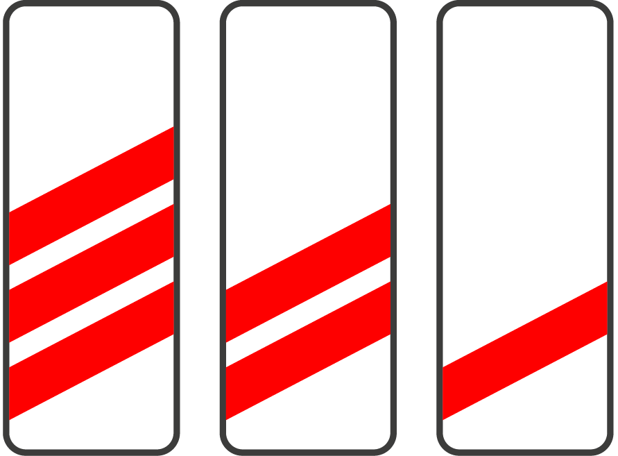 Level crossing countdown markers
