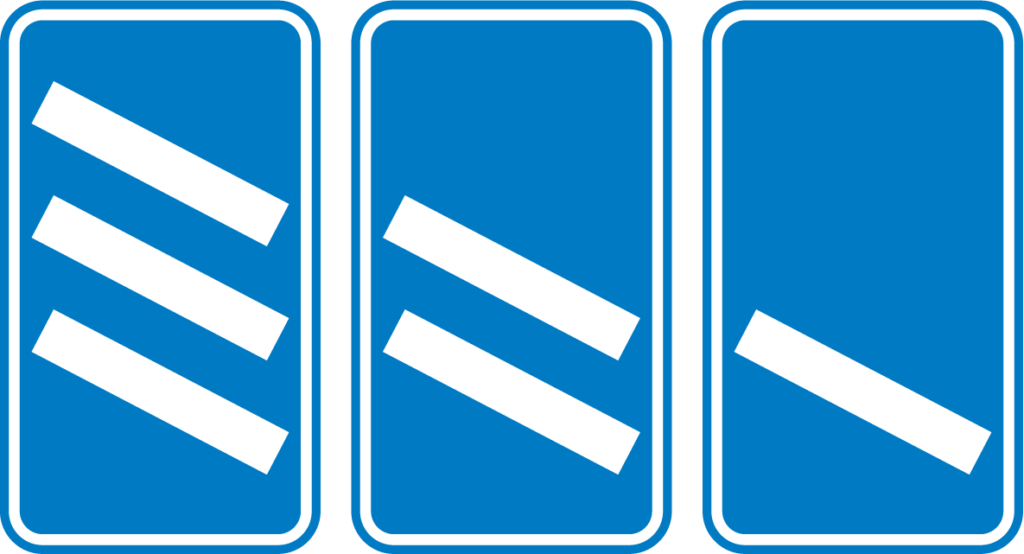 motorway countdown markers