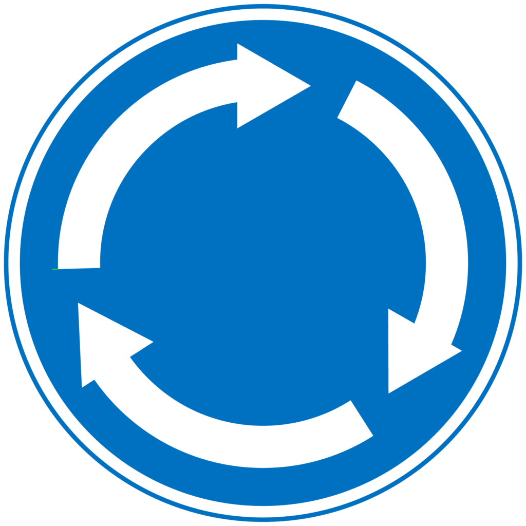 Mini roundabout sign