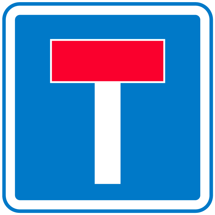 no through roads sign