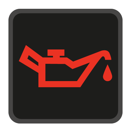 Low oil pressure warning light