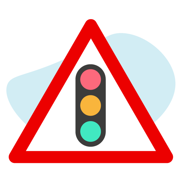 traffic lights road sign