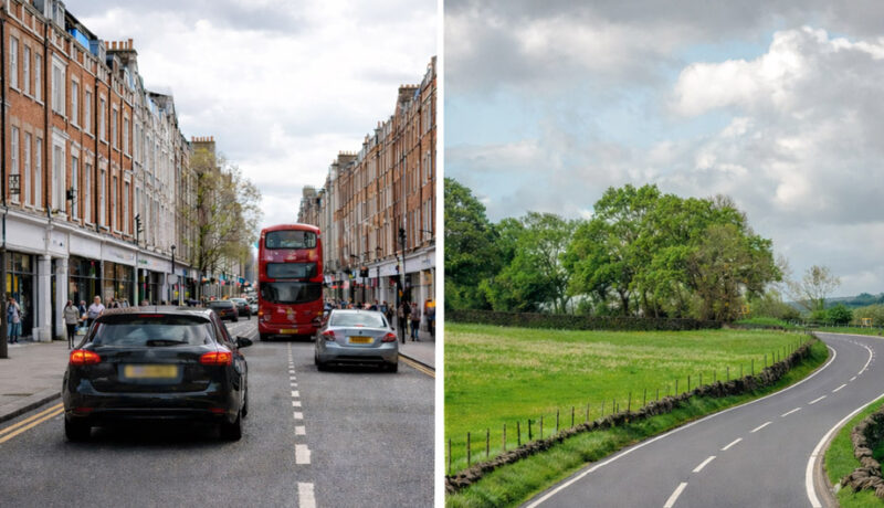 Urban vs rural driving